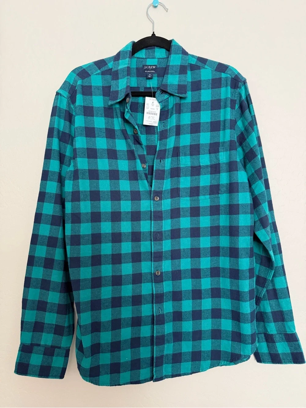 J. Crew Teal & Navy Buffalo Plaid Button-Down Shirt