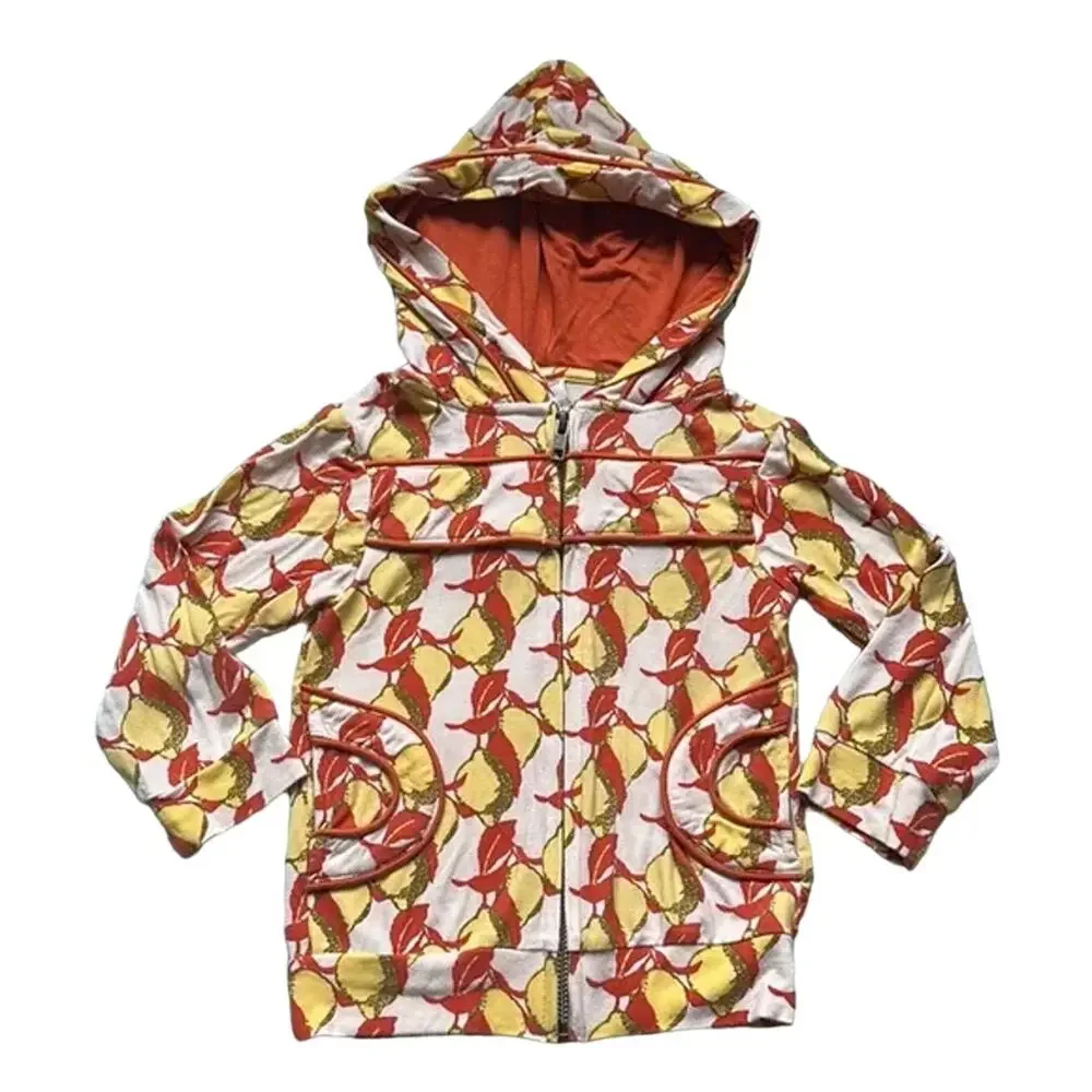 NWT Kate Quinn Fall Lemons Long Sleeve Hooded Puff Jacket Bamboo 18-24m