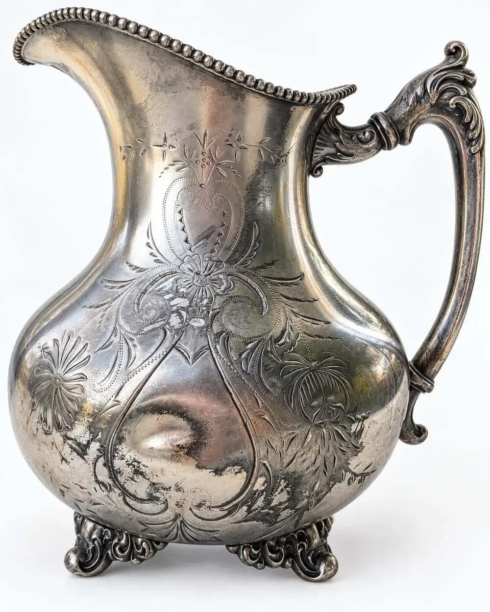 Meriden B Company Silver Plated Water Pitcher 442 Antique