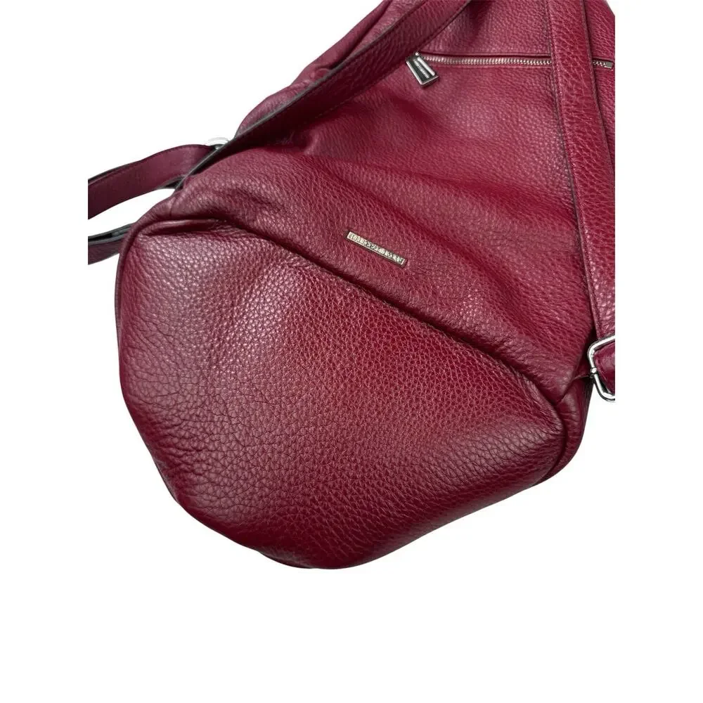Rebecca Minkoff Julian Burgundy Leather Backpack