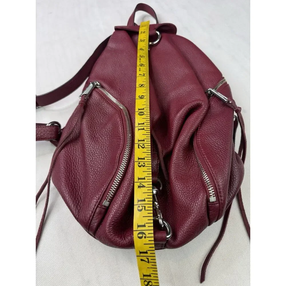 Rebecca Minkoff Julian Burgundy Leather Backpack