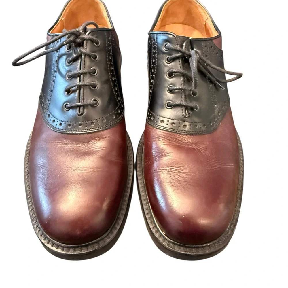 Johnston & Murphy Passport Burgundy Black Oxfords 20-2801 Men's Shoes size 8.5‎