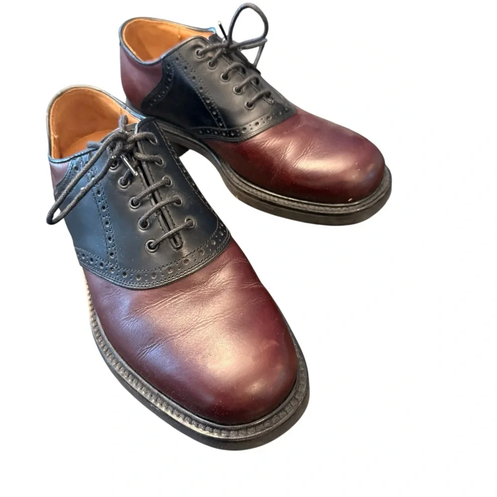 Johnston & Murphy Passport Burgundy Black Oxfords 20-2801 Men's Shoes size 8.5‎