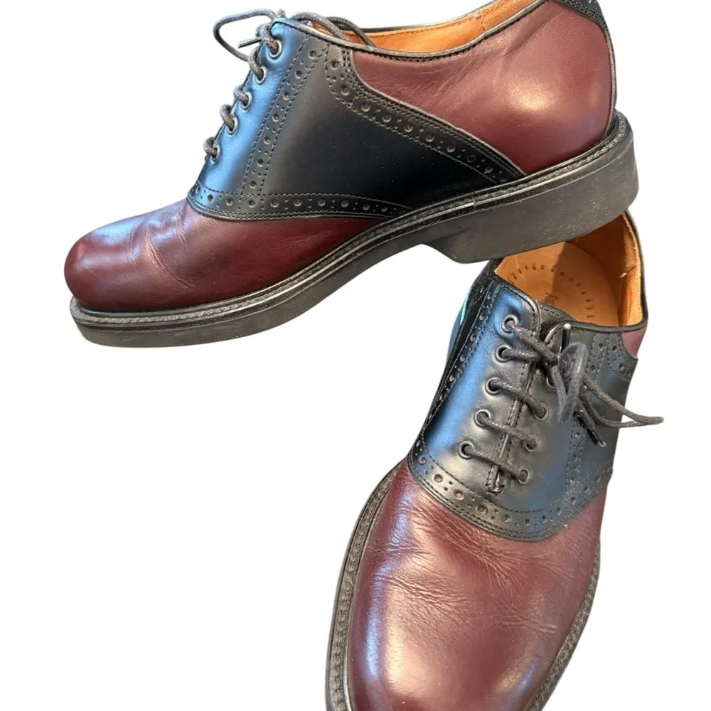 Johnston & Murphy Passport Burgundy Black Oxfords 20-2801 Men's Shoes size 8.5‎