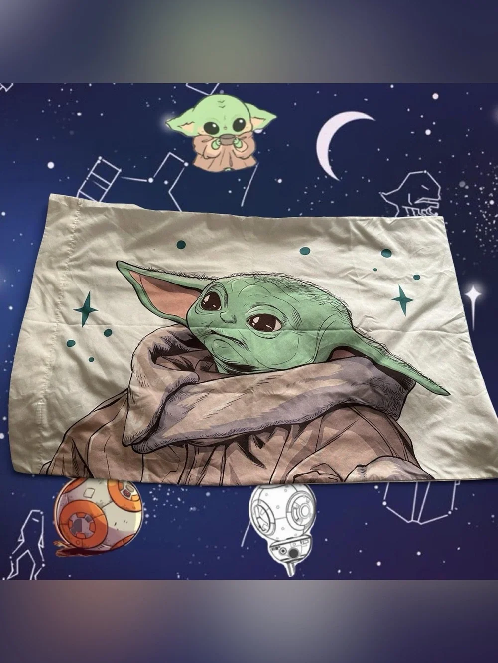 Star Wars The Mandalorian Curious Child Twin Sheet Set