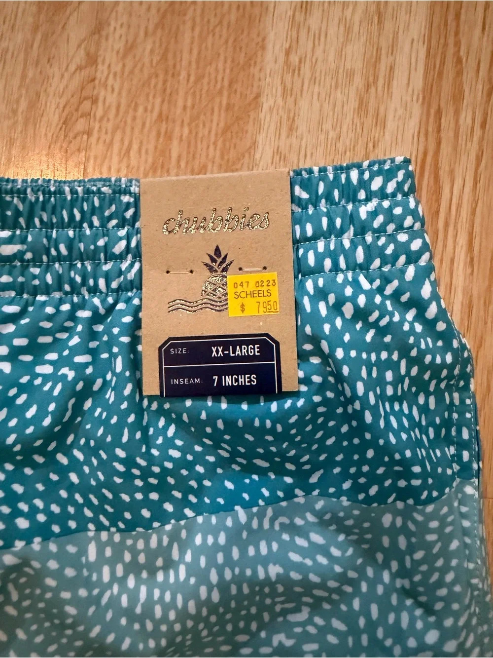 chubbies gradient teal