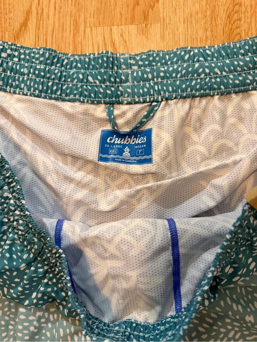 chubbies gradient teal