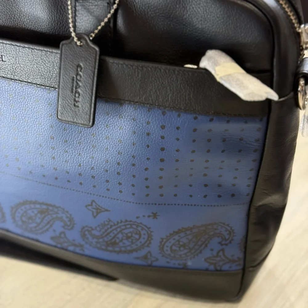 Coach briefcase blue