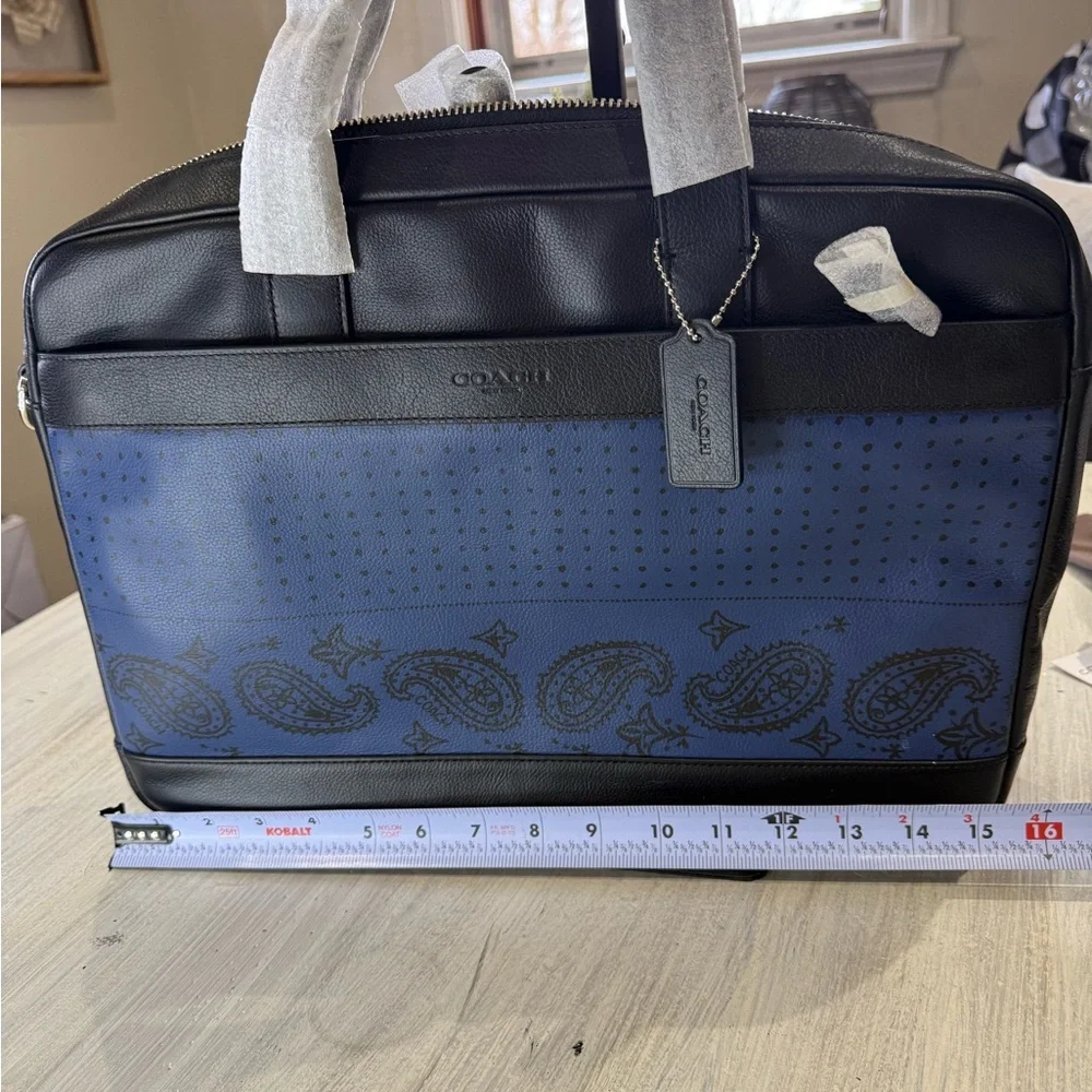 Coach briefcase blue