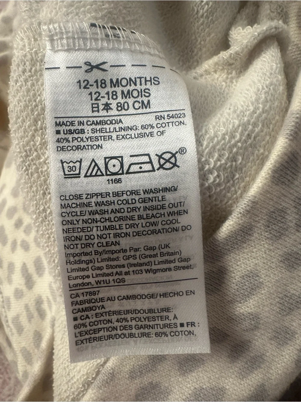 GAP piece zip photos