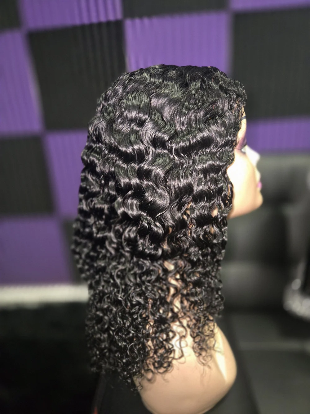 U-part Kinky Curly Human Wig 16 Inch