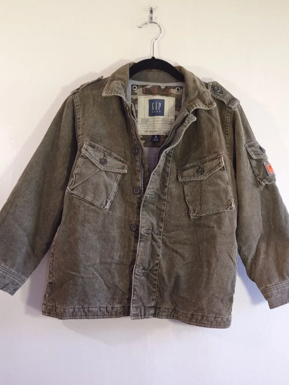 Vintage GAP Corduroy Chore Jacket Insulated Kid Medium (8-10) Utility Barn