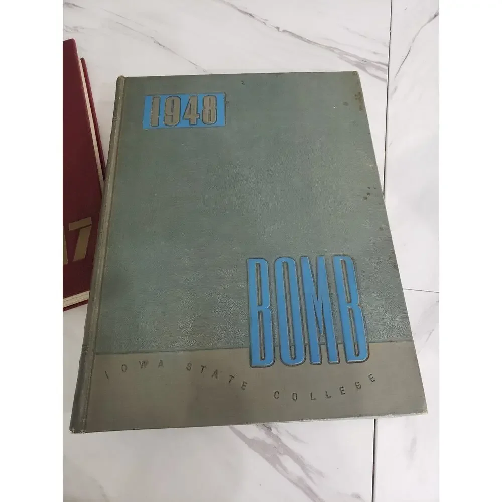 1947 - 1948 - 1949 - lot The Bomb Yearbook Iowa State College WWII Era Year Book