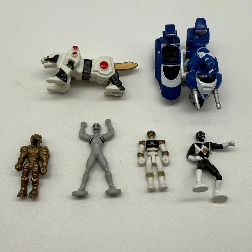 Bandai‎ Power Rangers Micro Playset 1995 Silver White Ranger Tiger Morpher Case