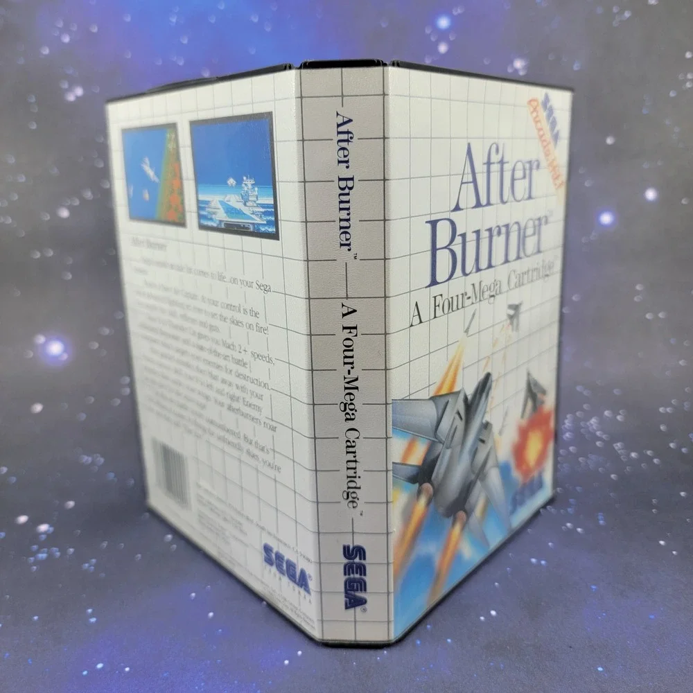 After Burner Sega Master System Game CIB Arcade Hit 1988 Tonka 4-Mega Cartridge