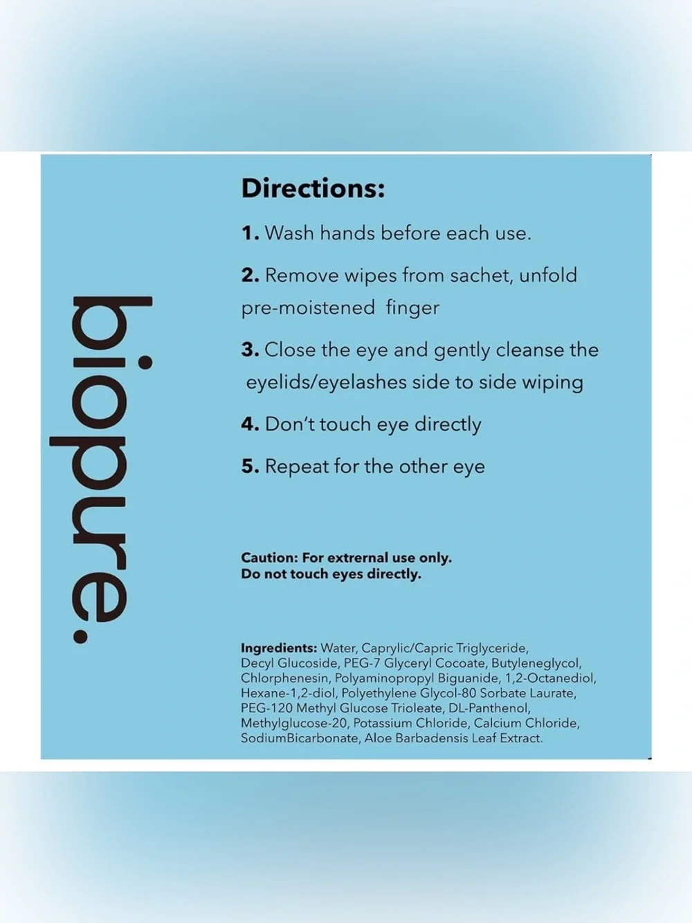2 boxes of 15 pieces each - Eyelid Cleansing Wipes - Blue Pocket
