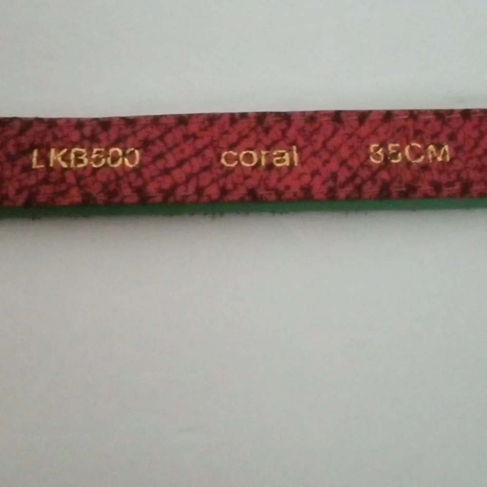 Liebeskind Berlin Women's Cow Leather Coral & Green Preowned