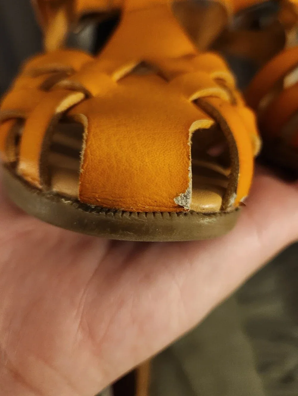 Cat & Jack Leather Toddler Sandals, Size 6C