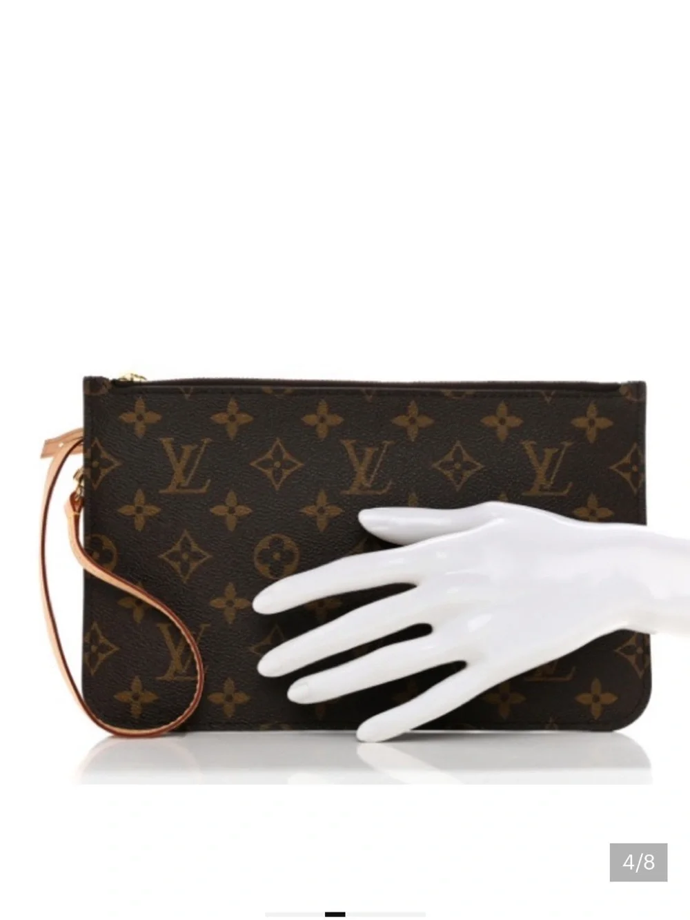 Authentic Louis Vuitton Neverfull GM beige lining wristlet