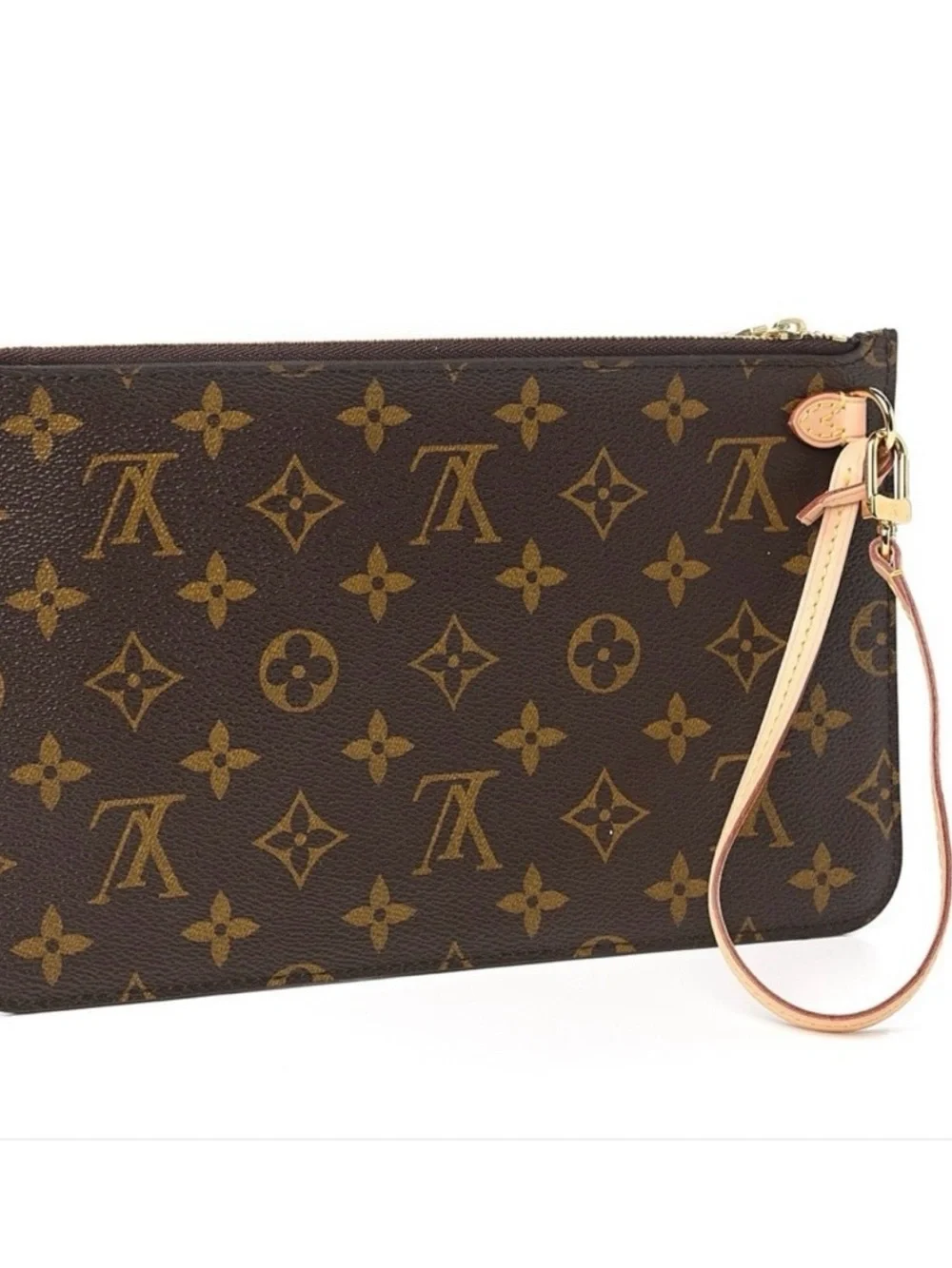Authentic Louis Vuitton Neverfull GM beige lining wristlet