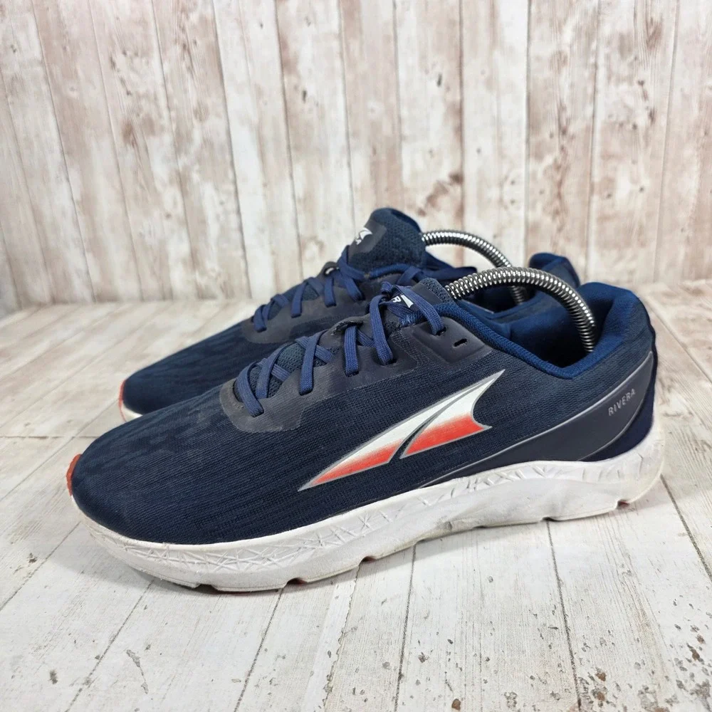 Altra Rivera Navy Blue Red Running Shoes Mens 9.5 AL0A4VQL445
