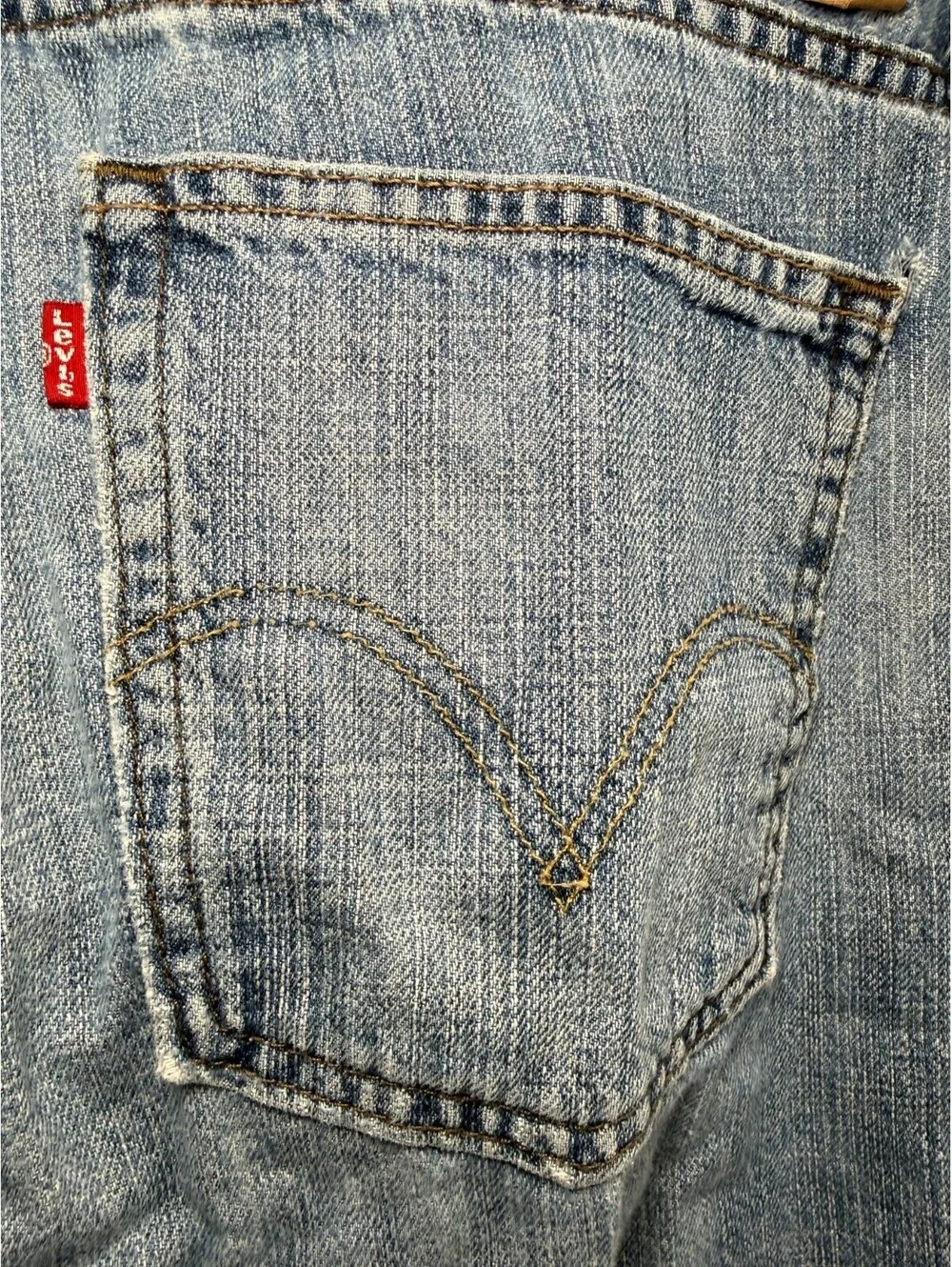 Levi's 514 Men's Blue Slim Straight Leg Jeans Size 36x30 Medium Wash Distressed