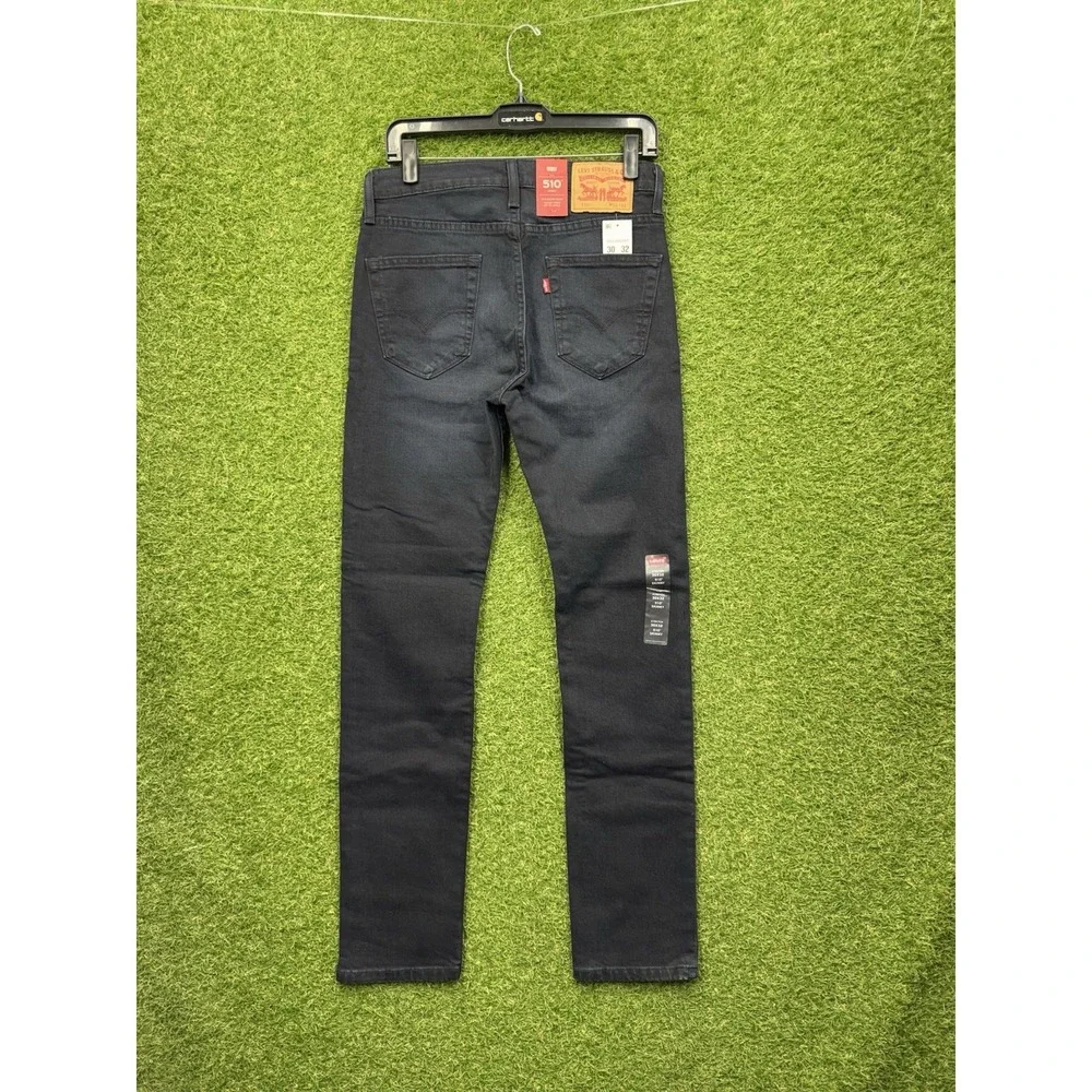 Levis 510 Jeans Mens 30x32 Flex Skinny Fit Tapered Leg Dark Wash Denim Stretch