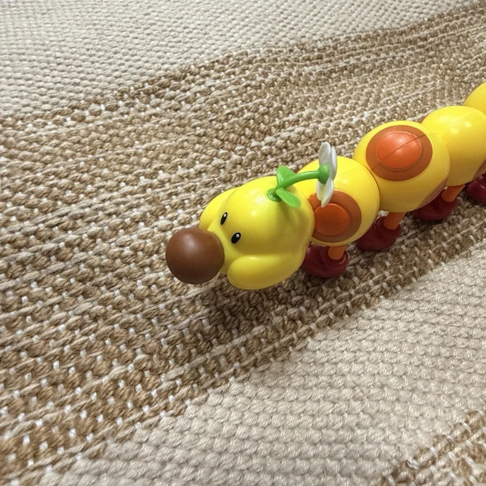 A Lot Of Three Super Nintendo Mario Wiggler Caterpillar Figures Collectible Toys