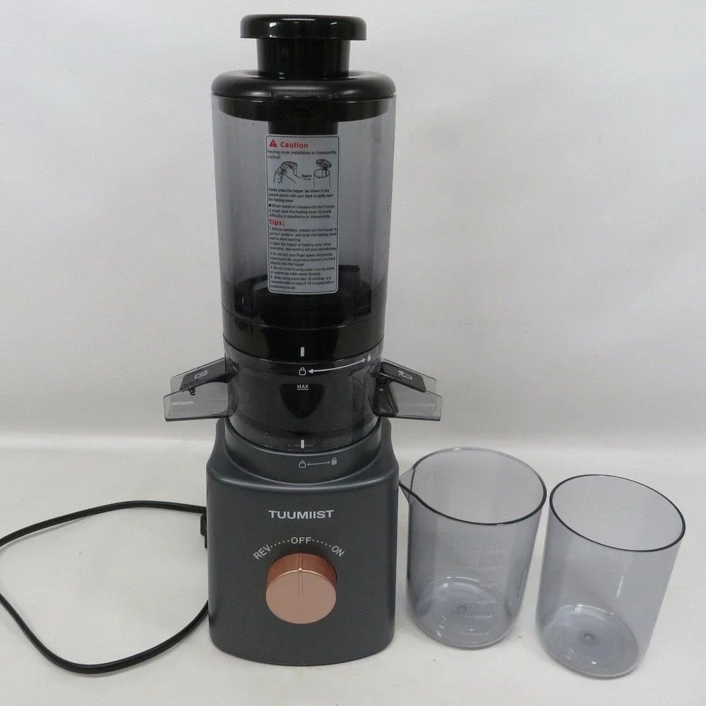 TUUMIIST Slow Juicer Masticating Cold Press Machine Gray TM-180SJ 200W