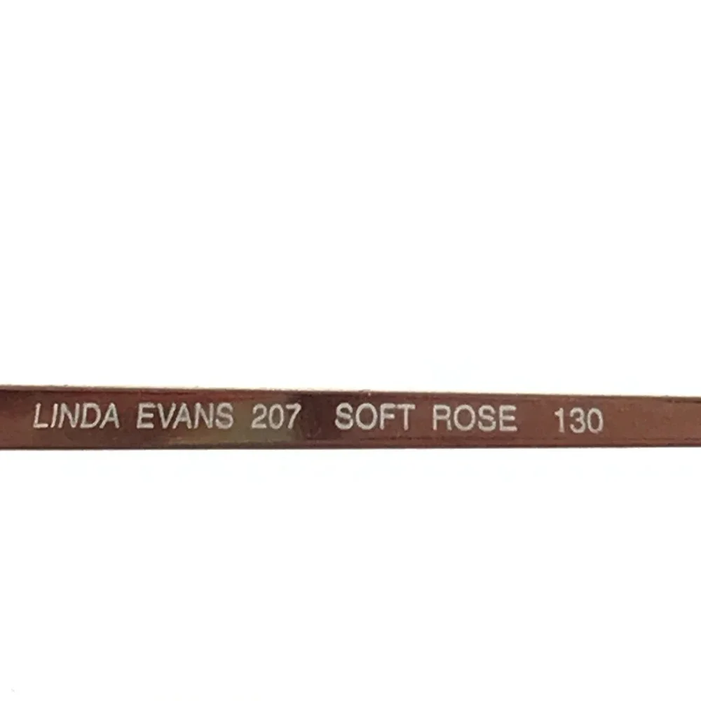 Vintage Linda Evans Eyeglasses Frame 207 SOFT ROSE Gold with Clip Ons 46-19-130