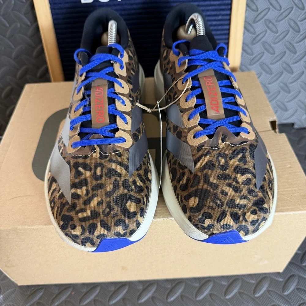 adidas Adizero Evo SL Mens Running Shoes Size 10.5 Leopard Animal Print JS4493