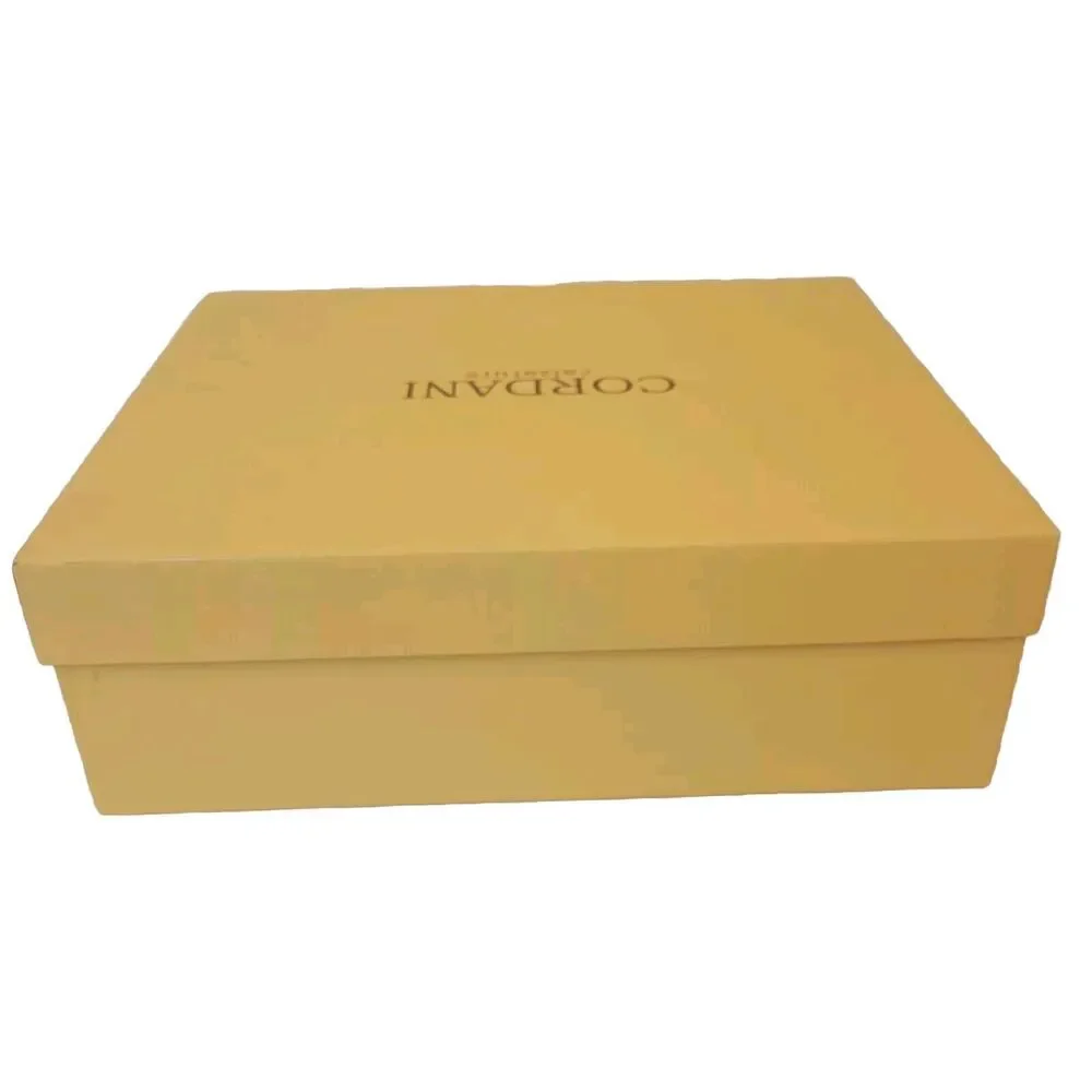 Cordani Empty Yellow Storage Shoes Box With Tissue Product Tag 2 Shoe Insert