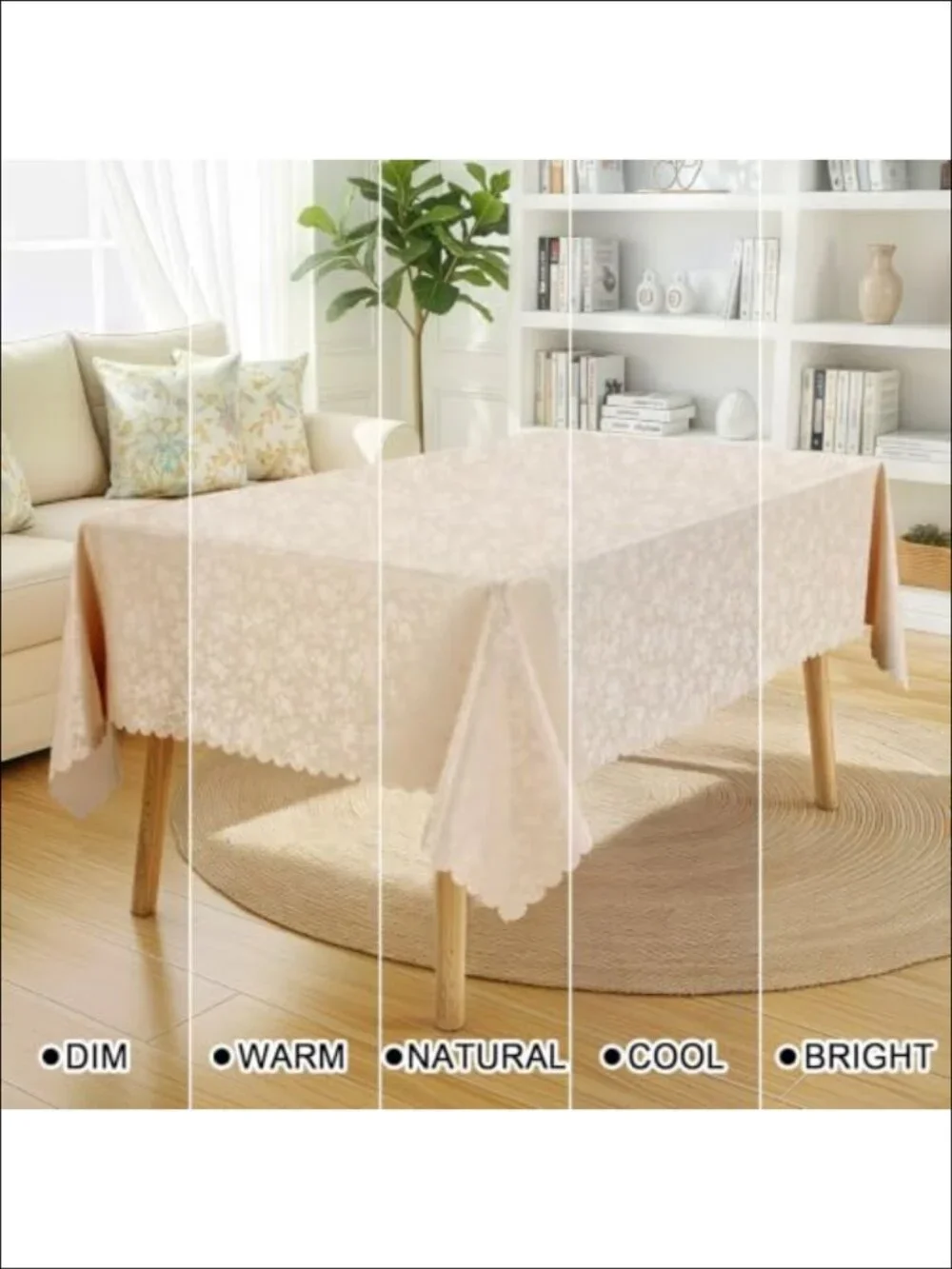 Waterproof Heavy Duty Vinyl Tablecloth 60x120 Rectangle Floral