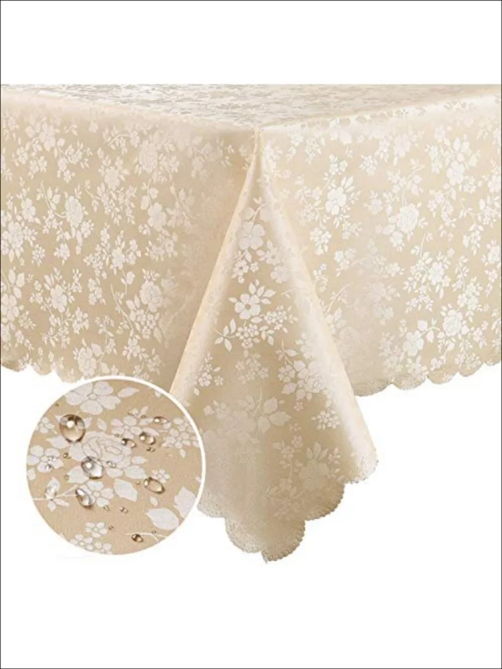 Waterproof Heavy Duty Vinyl Tablecloth 60x120 Rectangle Floral