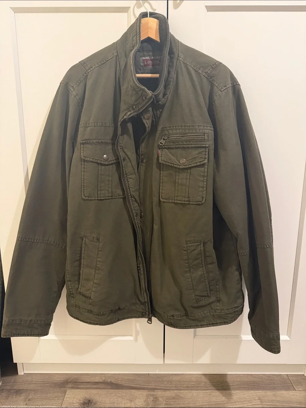 Levi's Men's Olive Green Military Field Jacket