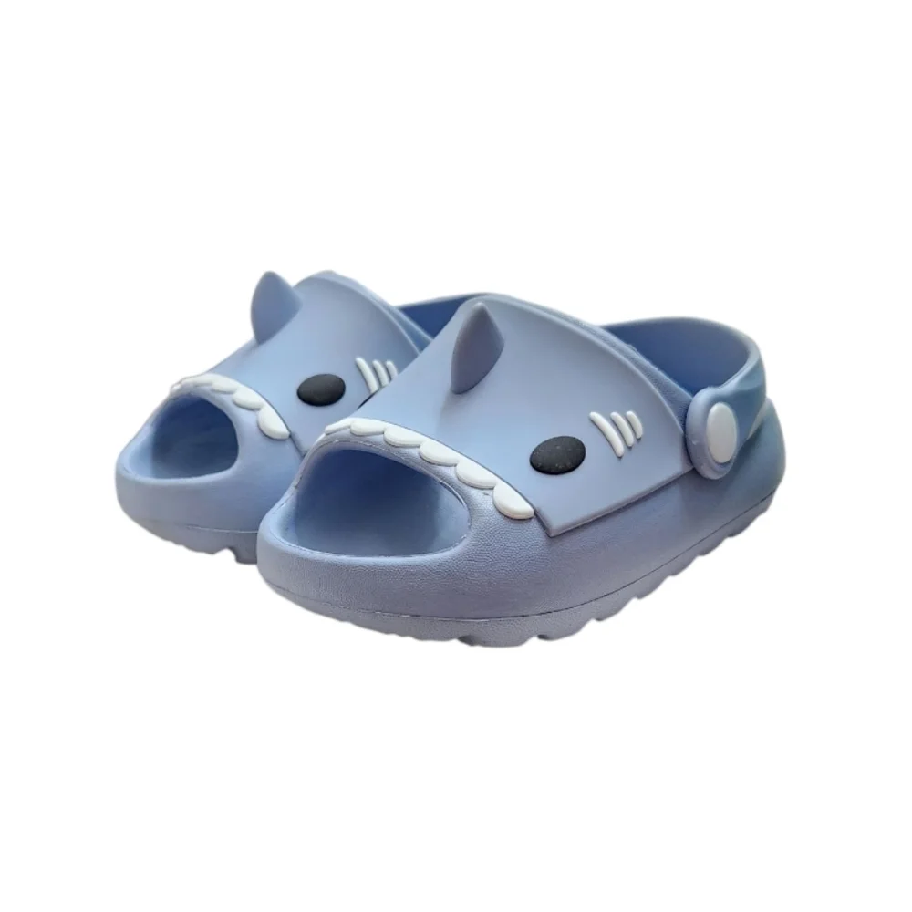 Okie Dokie Blue Shark‎ Kids Slip-On Slippers Boys Summer Toddler Slide Sandals