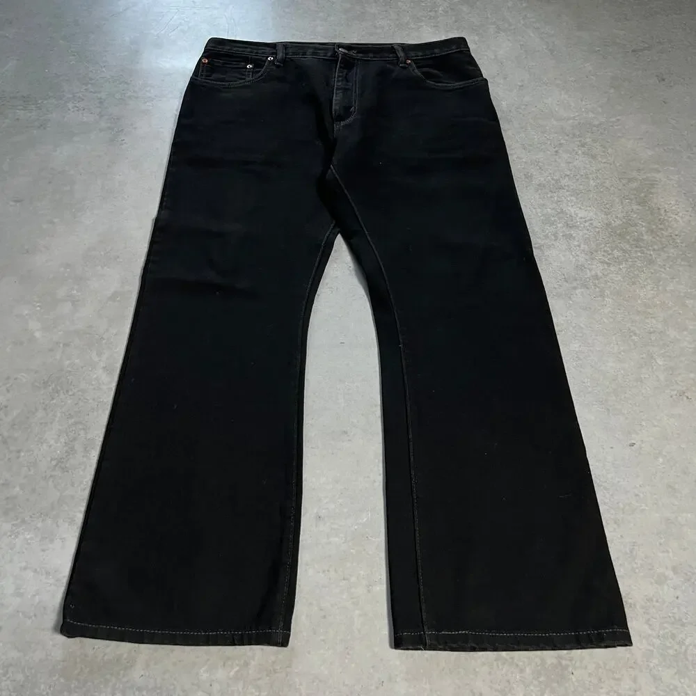 Levi's 517 Bootcut Men's Size 38x30 Black Jeans Slim Flare Denim