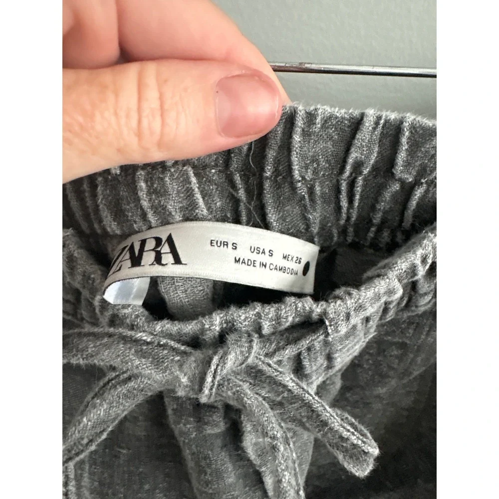 Zara linen drawstring