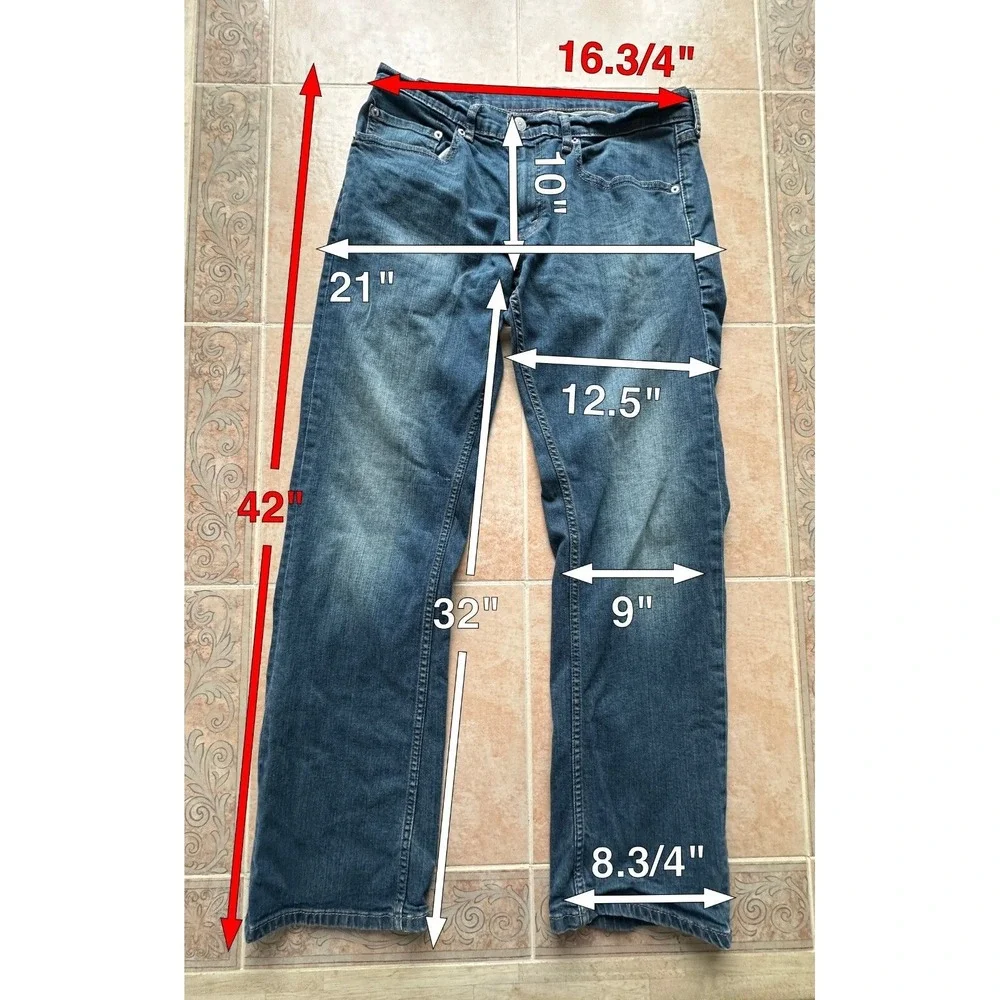 Levi's 559 Blue denim Men's Straight-Loose fit size: W33‎ L32