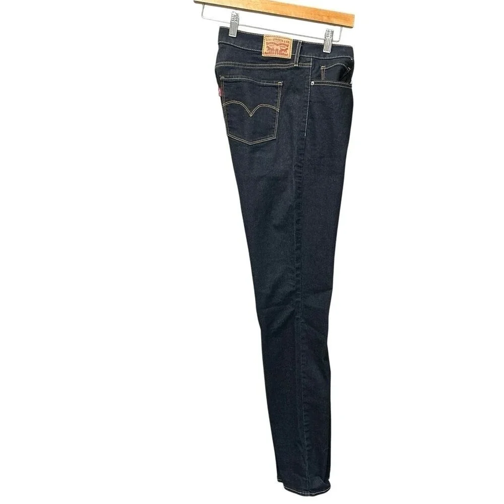 Levis Waterless Dark Wash Denim Blue Jeans Mens Size 31/32 Straight Leg 5 Pocket