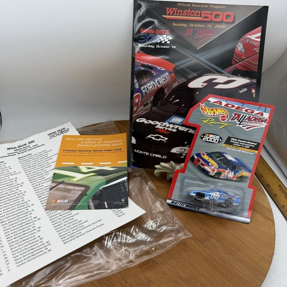 Vtg‎ 2000 Winston 500 Talladega Program Hot Wheels Lot Dale Earnhardt Last Win