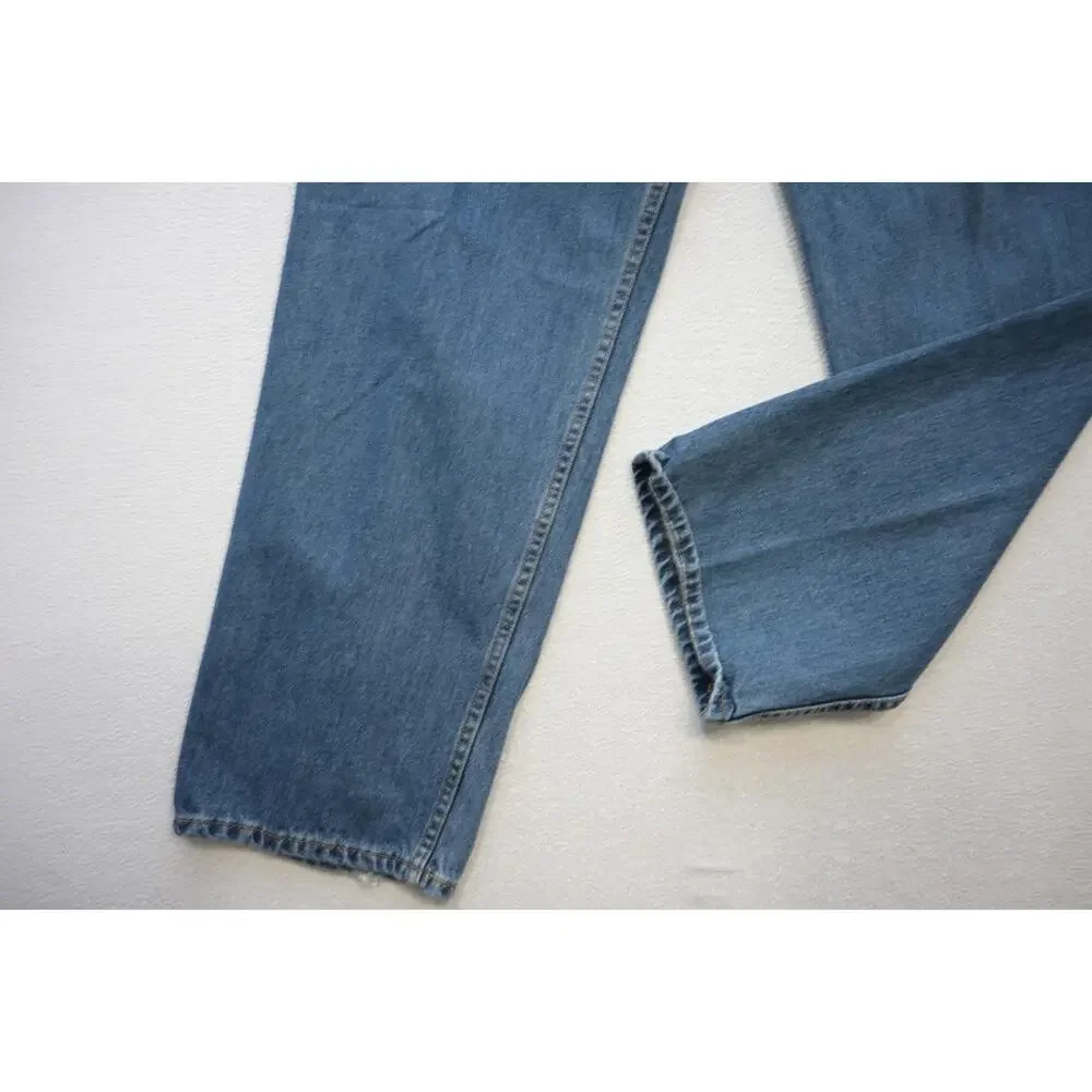 Levi's 550 Relaxed Fit Straight Blue Denim Jeans‎ Rugged Mens Sz 42 x 30