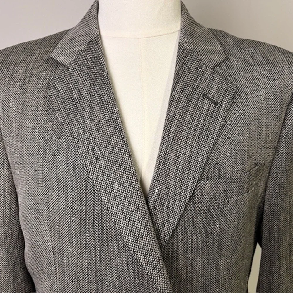 JOS A BANK Mens‎ 100% Silk Tweed Blazer Sport Coat Jacket 42R Gray Textured