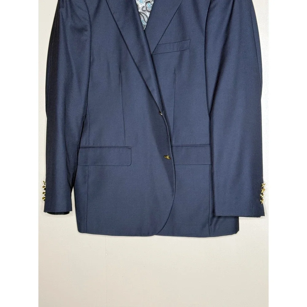 Alan Flusser navy wool