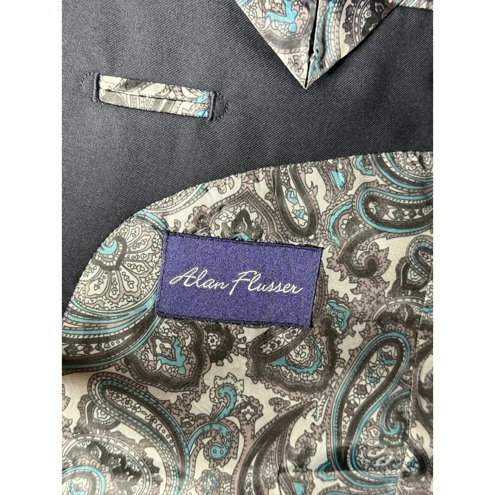Alan Flusser navy wool