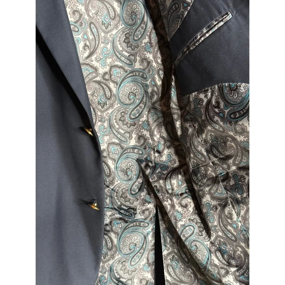 Alan Flusser navy wool