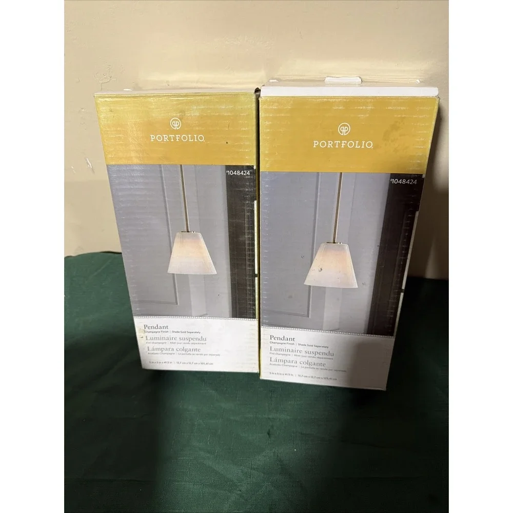Portfolio Mini Pendant Light Fixture (Item Number‎ 1048424). New In Box Set Of 2