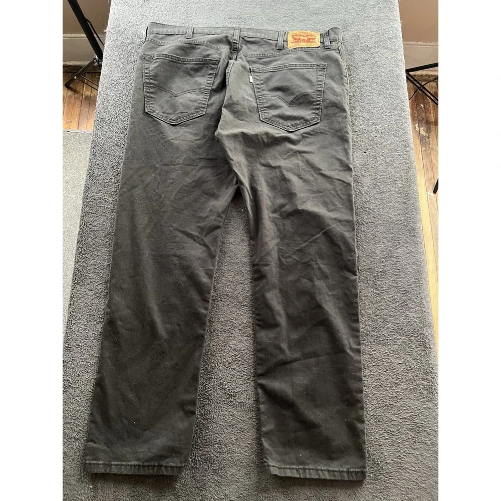 LEVI'S 502 Men's Jeans Size 38x30 Black Denim Tapered‎ Leg Straight Fit Comfort