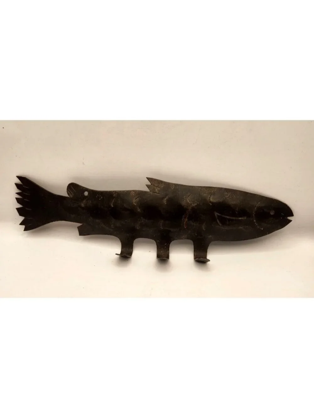 Rustic Metal Trout Wall Art wall hooks Fish Sculpture