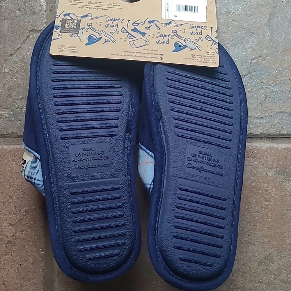 dearfoams navy slippers